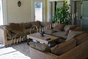 Grande canape habillage tissu faux uni fonce marron jaune