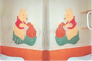 Tissu ttendu avec motif winnie l'ourson